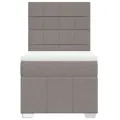 cadre de lit avec matelas Taupe 100x200 cm Tissu