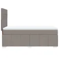 cadre de lit avec matelas Taupe 100x200 cm Tissu