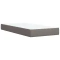cadre de lit avec matelas Taupe 100x200 cm Tissu