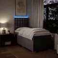 cadre de lit avec matelas Taupe 100x200 cm Tissu