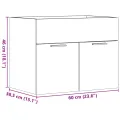 Armoire d'évier Chêne sonoma 60x38,5x46 cm Aggloméré