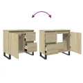 Armoire salle de bain chêne sonoma 65x33x60 cm