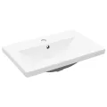 Armoire lavabo de salle de bain avec bassin intégré gris béton