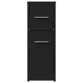 Armoire de salle de bain étroite avec roulettes noir