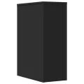 Armoire de salle de bain étroite avec roulettes noir