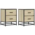 Tables de chevet 2 pcs chêne sonoma 40x31x50 cm bois ingénierie