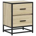 Tables de chevet 2 pcs chêne sonoma 40x31x50 cm bois ingénierie