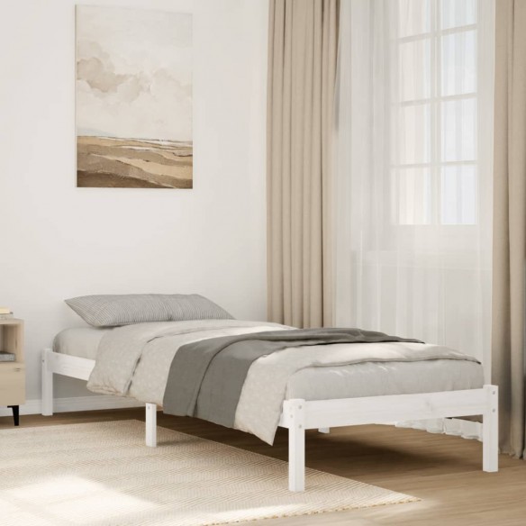 Cadre de lit extra long sans matelas 80x210 cm bois massif pin