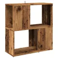Bibliothèque vieux bois 60x24x63 cm bois d'ingénierie