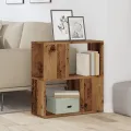 Bibliothèque vieux bois 60x24x63 cm bois d'ingénierie