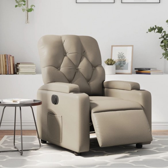 Fauteuil inclinable électrique Cappuccino Similicuir