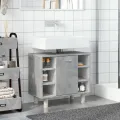 Armoire de salle de bain Gris béton 60x32x53,5 cm Aggloméré