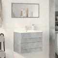 Armoire d'évier Gris béton 60x38,5x48 cm Aggloméré