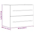 Armoire d'évier Gris béton 60x38,5x48 cm Aggloméré