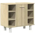 Ensemble de meubles de salle de bain 3 pcs chêne sonoma