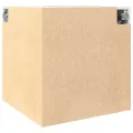Armoire d'angle suspendue vieux bois 57x57x60cm bois ingénierie