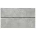 Armoire de salle de bain suspendue gris béton bois d'ingénierie