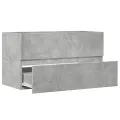 Armoire de salle de bain suspendue gris béton bois d'ingénierie