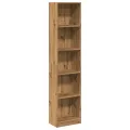 Bibliothèque chêne artisanal 40x24x176 cm bois d'ingénierie