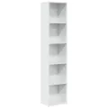 Bibliothèque blanc brillant 40x30x189 cm bois d'ingénierie