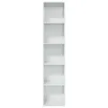 Bibliothèque blanc brillant 40x30x189 cm bois d'ingénierie