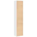 Bibliothèque blanc brillant 40x30x189 cm bois d'ingénierie