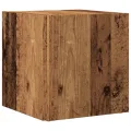 Table d'appoint vieux bois 33x33x34 cm bois d'ingénierie