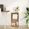 Bibliothèque chêne artisanal 40x24x76 cm bois d'ingénierie
