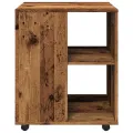 Armoire à roulettes vieux bois 60x53x72 cm bois d'ingénierie