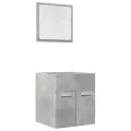 Ensemble de meubles de salle de bain 2 pcs gris béton