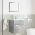 Ensemble de meubles de salle de bain 2 pcs gris béton