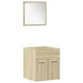 Ensemble de meubles de salle de bain 4 pcs chêne sonoma