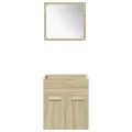 Ensemble de meubles de salle de bain 4 pcs chêne sonoma