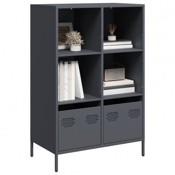 Buffet haut anthracite 68x39x103,5 cm acier