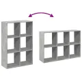 Étagère séparatrice de pièce gris béton 69,5x29x103,5 cm