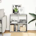 Étagère séparatrice de pièce sonoma gris 69,5x29x69,5 cm