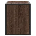 Meuble TV chêne marron 100x31x39,5cm bois d'ingénierie et métal