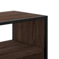 Meuble TV chêne marron 100x31x39,5cm bois d'ingénierie et métal