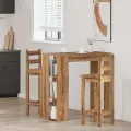 Table de bar avec étagère chêne artisanal bois d'ingénierie