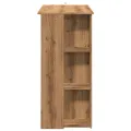 Table de bar avec étagère chêne artisanal bois d'ingénierie