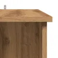 Table de bar avec étagère chêne artisanal bois d'ingénierie