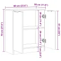 Buffet chêne artisanal 60x30x70 cm bois d'ingénierie