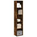 Bibliothèque chêne fumé 40x30x189 cm bois d'ingénierie