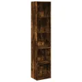 Bibliothèque chêne fumé 40x30x189 cm bois d'ingénierie