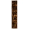 Bibliothèque chêne fumé 40x30x189 cm bois d'ingénierie