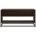 Meuble TV chêne marron 91x40x46 cm bois d'ingénierie et métal