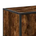 Meuble TV chêne fumé 100x35x41 cm bois d'ingénierie et métal