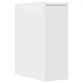 Armoire de salle de bain étroite avec roulettes blanc