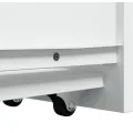 Armoire de salle de bain étroite avec roulettes blanc