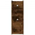 Armoire de salle de bain étroite avec roulettes chêne fumé